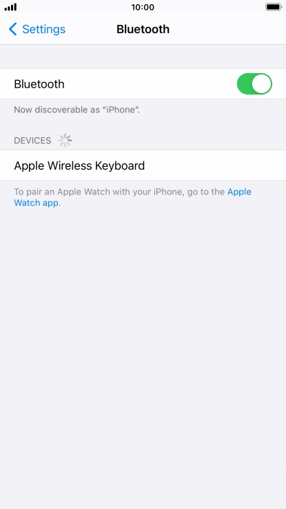 Press the required Bluetooth device and follow the instructions on the screen to pair the device with your phone.