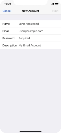 Press Name and key in the required sender name.