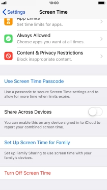 Press the indicator next to 