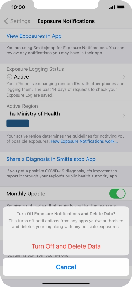 Press Turn Off and Delete Data.