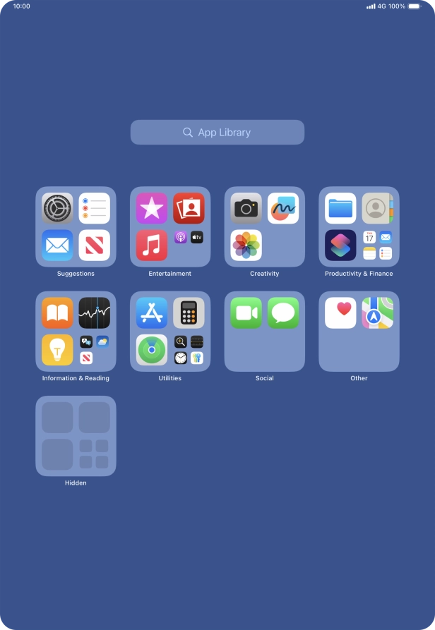 The app is now placed in the Hidden folder in the App Library.