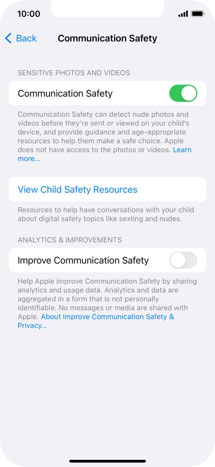 Press the indicator next to 