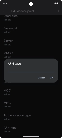 Key in mms and press OK.
