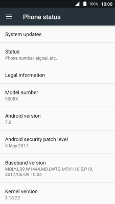 Press System updates. If a new software version is available, it's displayed. Follow the instructions on the screen to update the phone software.