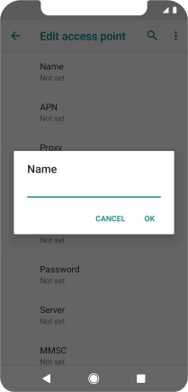 Key in Vodafone MMS and press OK.
