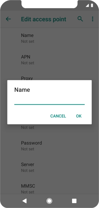 Key in Vodafone MMS and press OK.