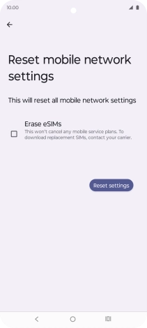 Press Reset settings.