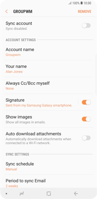 Press the indicator next to 