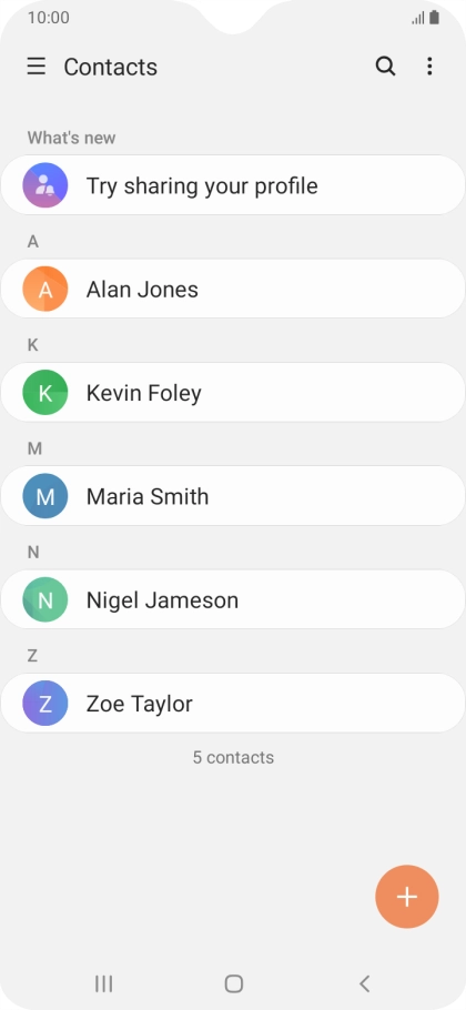 Slide your finger right starting from the left side of the screen.