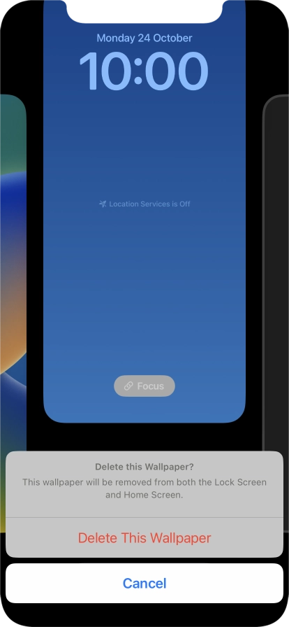 Press Delete This Wallpaper.
