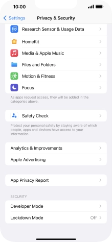 Press App Privacy Report.