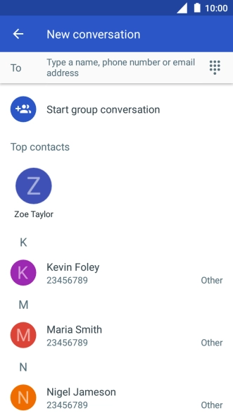 Press the field next to 