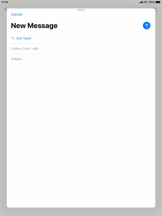 Press Subject: and key in the required subject.