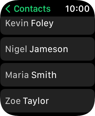 Press the required contact.