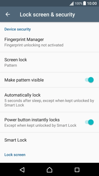 Press Screen lock and key in the current phone lock code.