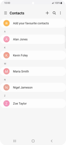 Press the new contact icon.