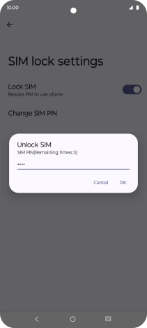 Key in your PIN and press OK.