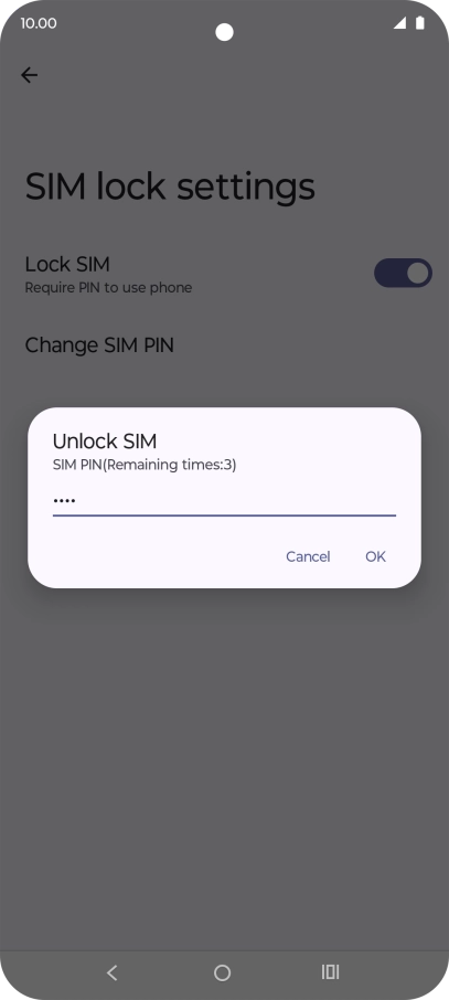 Key in your PIN and press OK.