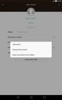 Press Select new photo from Gallery and go to the required folder.