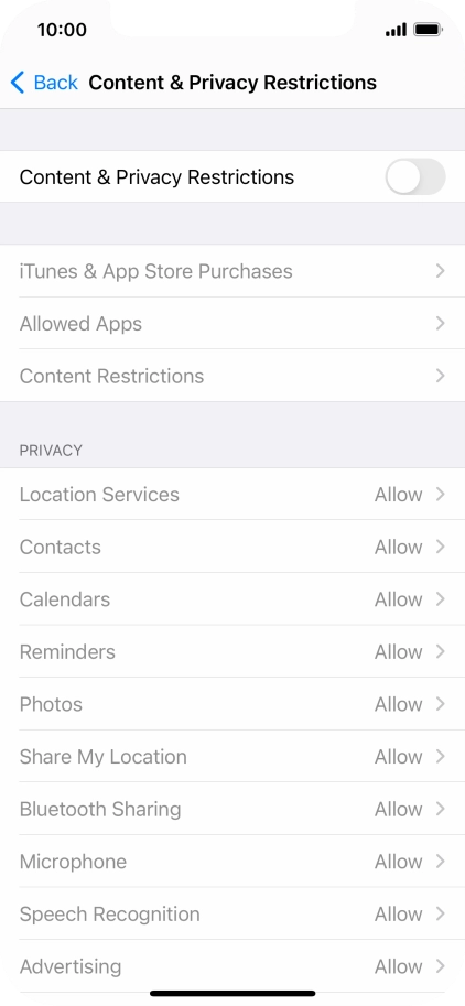 Press the indicator next to 