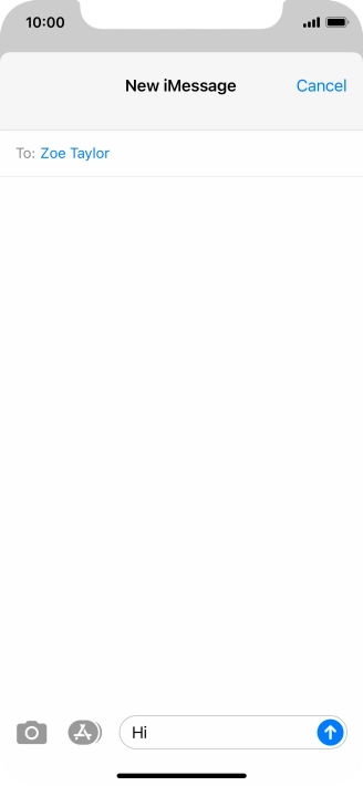 Press the send icon.