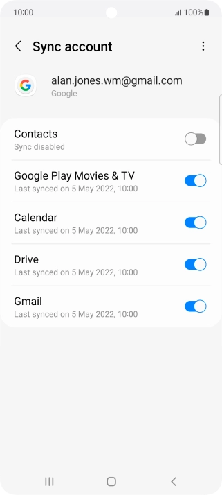Press the indicator next to 