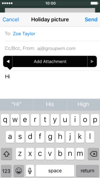 Press Add Attachment and follow the instructions on the screen to attach a document.