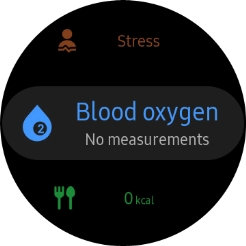 Press the blood oxygen level icon.