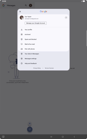 Press Messages settings.