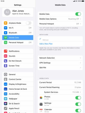 The total data usage is displayed next to Current Period.