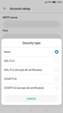 Press None to turn off the function.