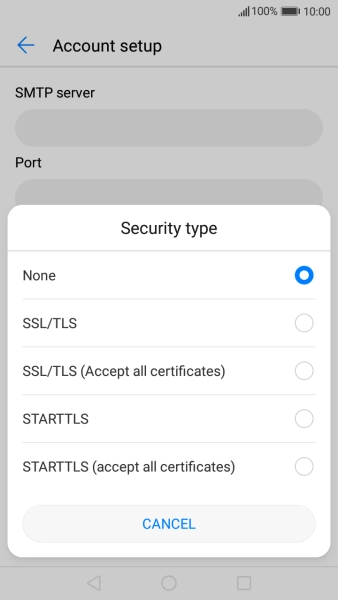 Press None to turn off the function.
