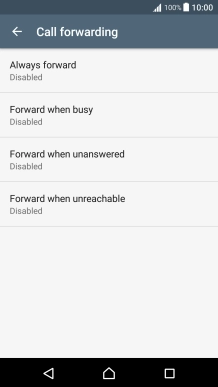 Press the required divert type.