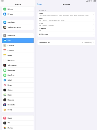 Press the required account.