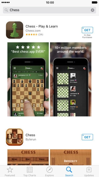 Press the required app.