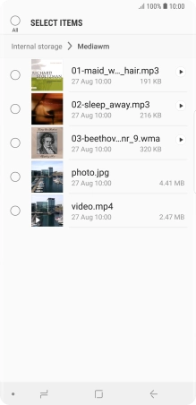 Press the required file.