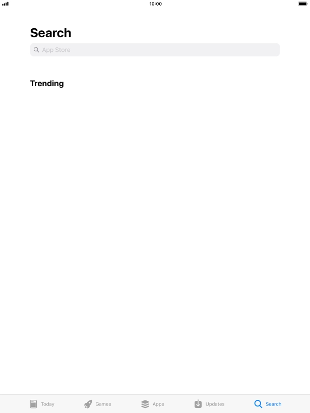 Press the search field.