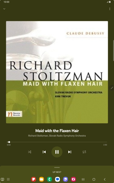 Press arrow right to go to the next audio file.