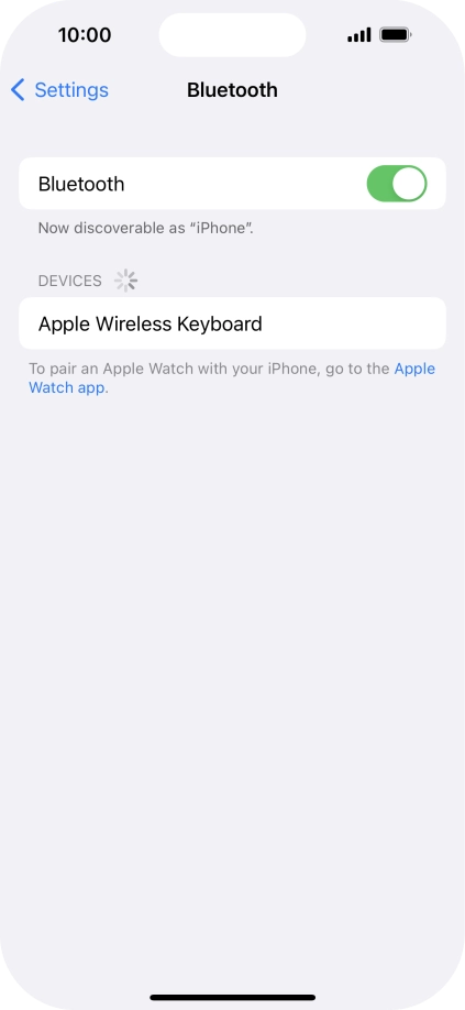 Press the required Bluetooth device and follow the instructions on the screen to pair the device with your phone.
