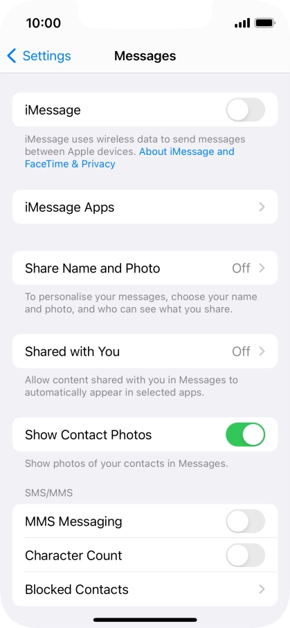 Press the indicator next to 