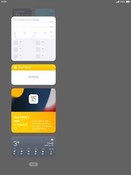 If you're using a Widget Stack: slide up or down on the stack to select the required widget.