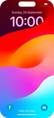 Slide your finger upwards starting from the bottom of the screen.