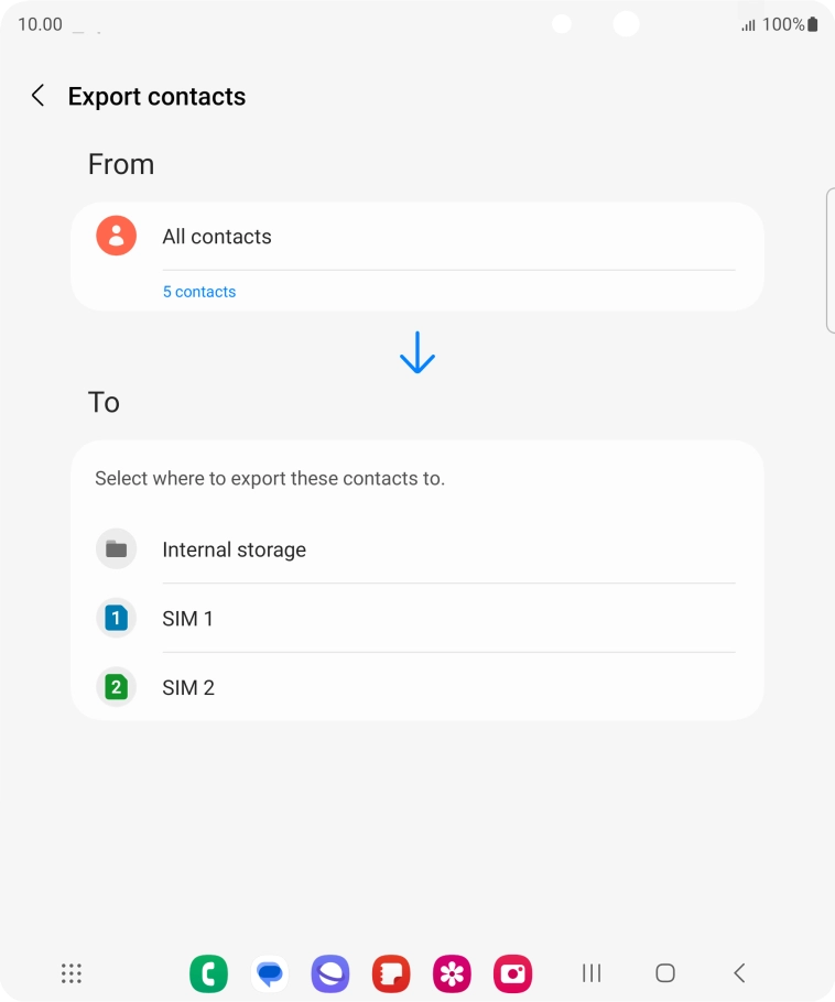 Press the name of the SIM.