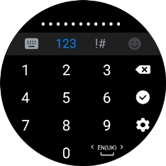 Key in the password for the Wi-Fi network and press the confirm icon.