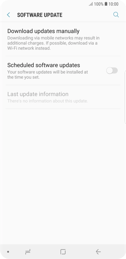Press Download updates manually. If a new software version is available, it's displayed. Follow the instructions on the screen to update the phone software.