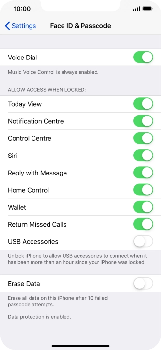 Press the indicator next to 