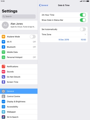 Press the indicator next to 
