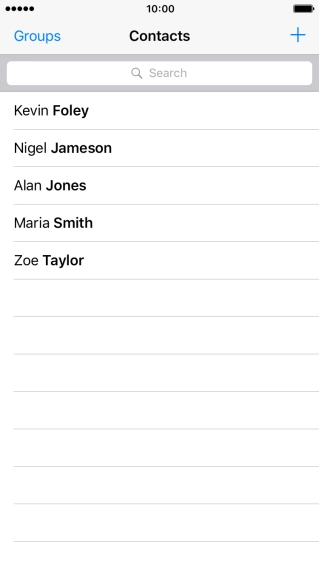 Press the new contact icon.