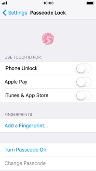 Press Add a Fingerprint... and follow the instructions on the screen to add your fingerprint.