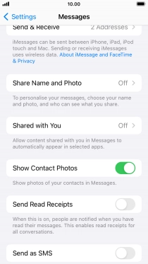 Press the indicator next to 